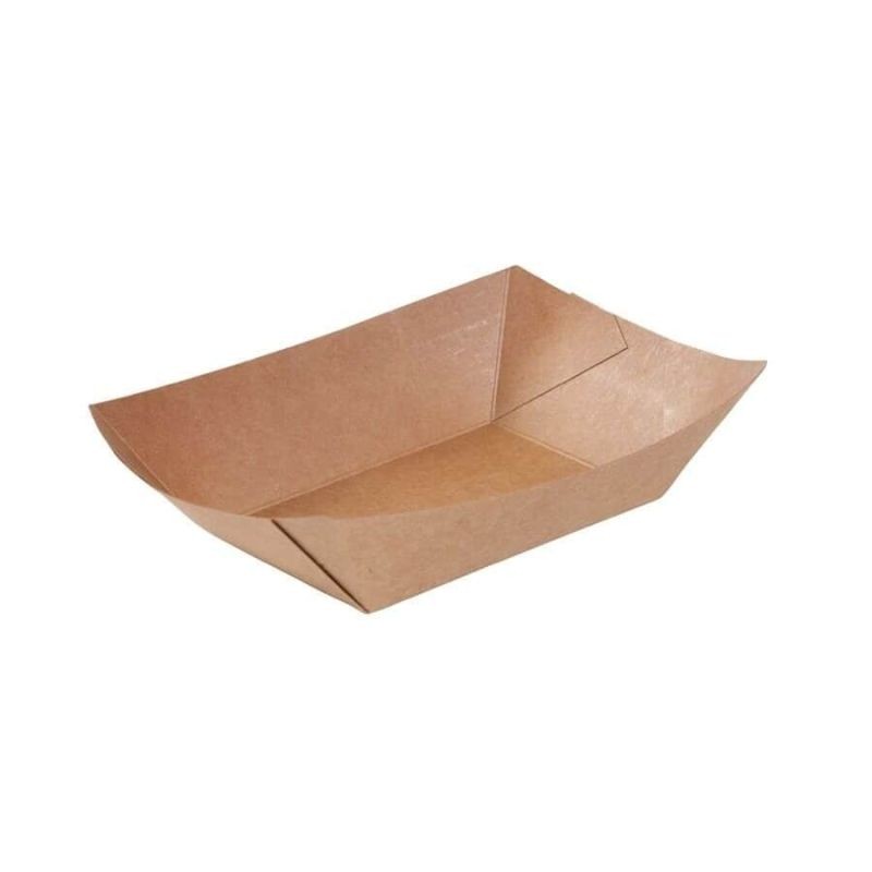 Barqueta  Kraft antigrasa 300 cc  10 x 6 x 4.2 cm (250 und)(4)