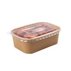 Envase kraft rectangular 750 cc+ tapa PP (50 uds)(6)
