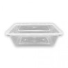 Tarrina PP microondas rectangular 750 cc  + tapas 170x118x57 mm (50 und)(6)