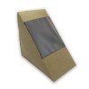Envase sandwich kraft con ventana pequeño 123 x 123 x 52 cm (50 und)(10)