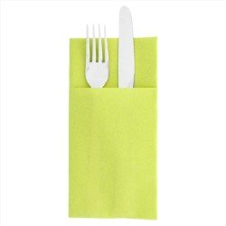 Serv. 40 x 40 Kanguro, 1/8 color Kiwi Airlaid(50 uds)(14)