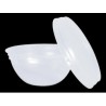 Tarrina PP microondas redonda transparente 200 cc + tapas (45 und)(10)