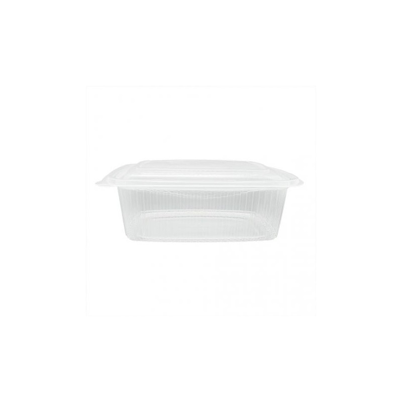 Tarrina PP c/tapa bisagra, transp. micro 1500 cc (50 und)(4)
