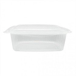 Tarrina PP c/tapa bisagra, transp. micro 2000 cc (50 und)(4)