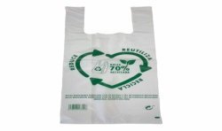 Bolsa Asa 35 x 40 Blanco Rec 70% Mat. Reciclado G200 (100 uds)(16)