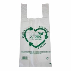 Bolsa Asa 35 x 40 Blanco Rec 70% Mat. Reciclado G200 (100 uds)(16)