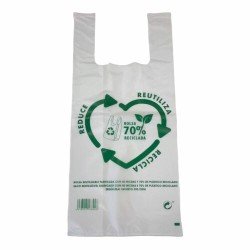 Bolsa Asa 35 x 40 Blanco Rec 70% Mat. Reciclado G200 (100 uds)(16)