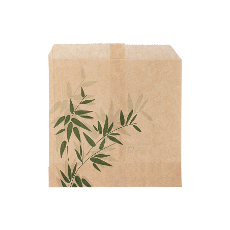 Bolsa Papel "Feel Green" 12 + 5 x 14 cm Natural Kraft (250 uds)(24)