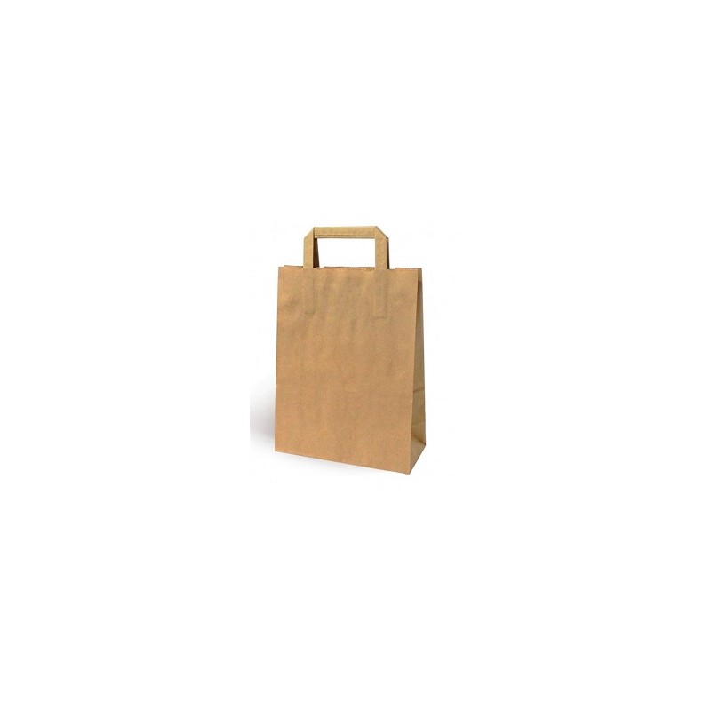 Bolsa Papel Kraft C/asa plana 26 + 14 x 30 (50 und) (5)