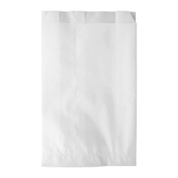 Bolsa Papel blanca  14+6x25 cm antigrasa (100 und)(10)