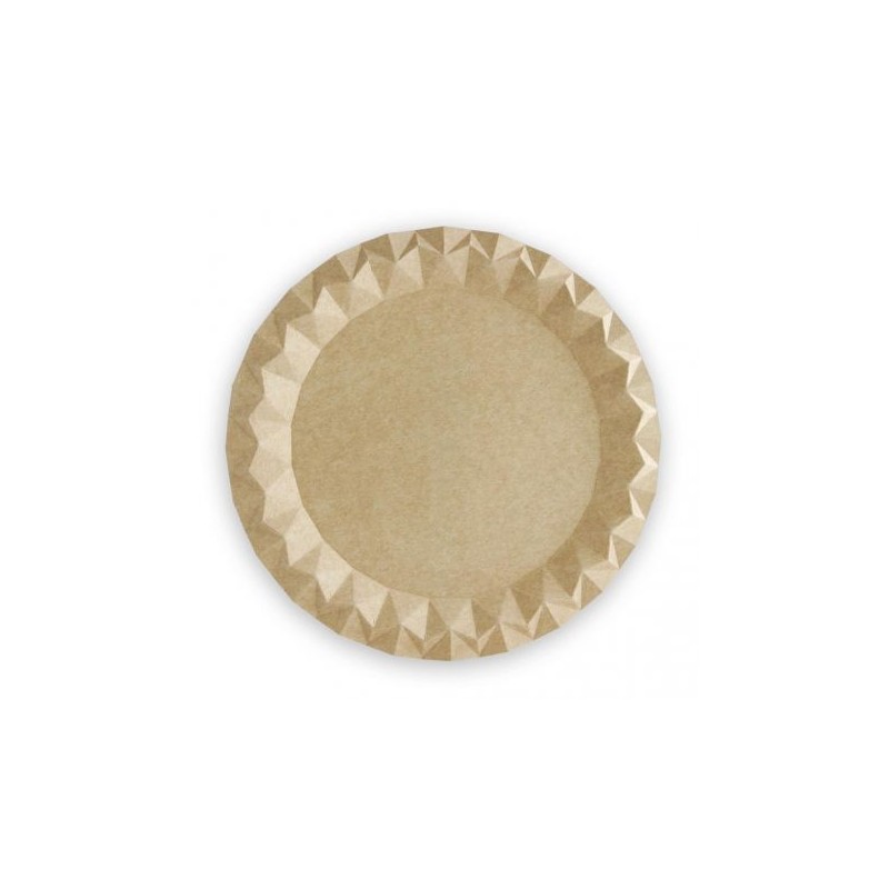 Plato Cartón Kraft 23 cm (100 und)(6)