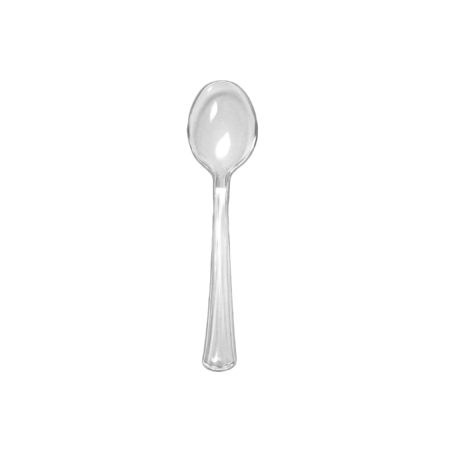 Cuchara Reutilizable Transparente 180 mm (50 und)(40)