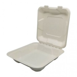 Envase Portamenu Caña de Azúcar 1 Comp. 205 x 205 mm  (50 uds.)(8)