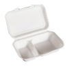 Envase portapicnic/hamburguesa Caña de Azúcar 2 comp 230 x 155 (50 uds)(10)