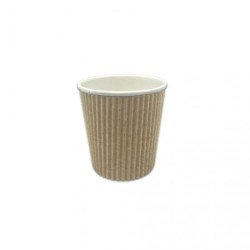Vaso Cartón Kraft ondulado 4 onzas (25 und)(20)