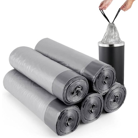 Bolsa basura Reciclada Autocierre Gris  55 x 58  G75 (15 und)