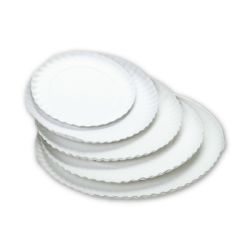 Plato cartón estriado 30 cm (100 und)