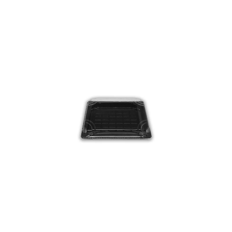 Envase Sushi PS 185 x 129 x 23 + Tapa PS Transparente Antivaho 188 x 132 x 33 mm (500 uds)