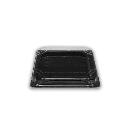 Envase Sushi PS 185 x 129 x 23 + Tapa PS Transparente Antivaho 188 x 132 x 33 mm (500 uds)